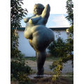 modern garden sculpture metal craft bronze sculpture yoga fat lady